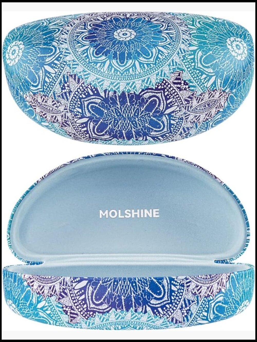 Hard Shell Sunglasses Case, PU Leather, Oversized Eyeglasses Case